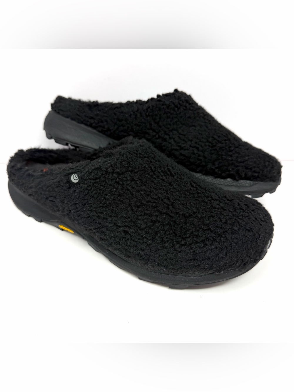 Topo Athletic Womens Revive Recovery Slipper Sz 9.5 Black Fleece Slip On Comfort
